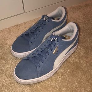 blue puma suede shoes